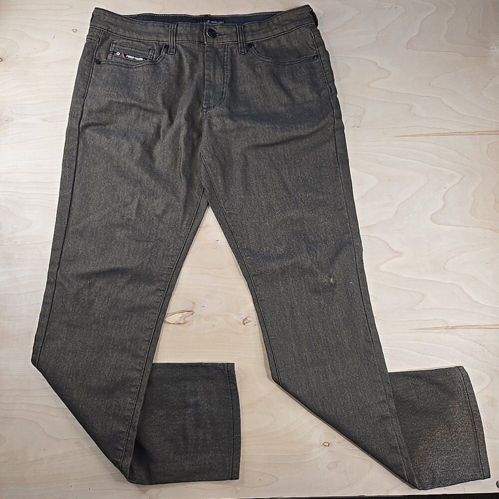 Fried Denim Jeans Men’s Size 34 x 32 Brown Slim Fit Straight Leg Stretch
